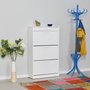 Hanah Home Zapatero Shc-431-Dd-1 Blanco y Diamante